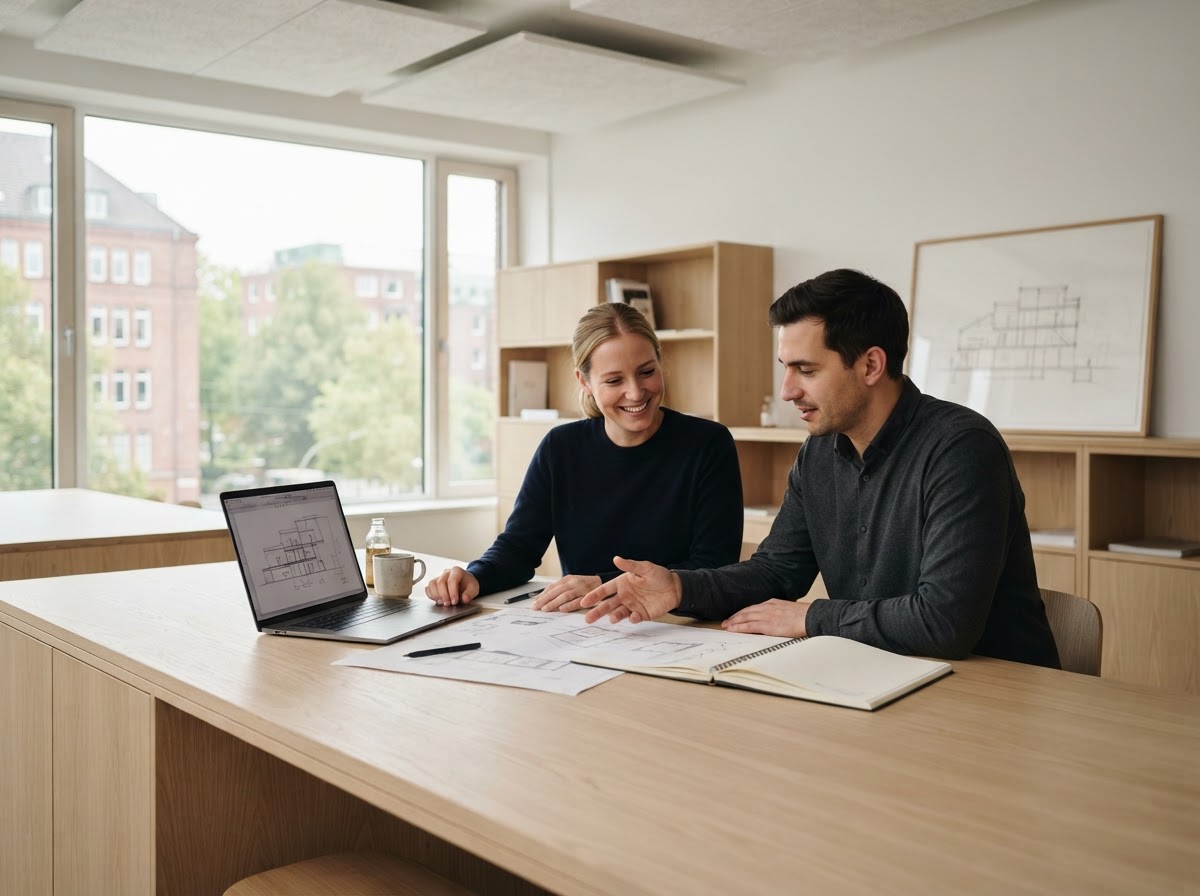 Buche Vermofels Team bei der Arbeit an Datenmodellen